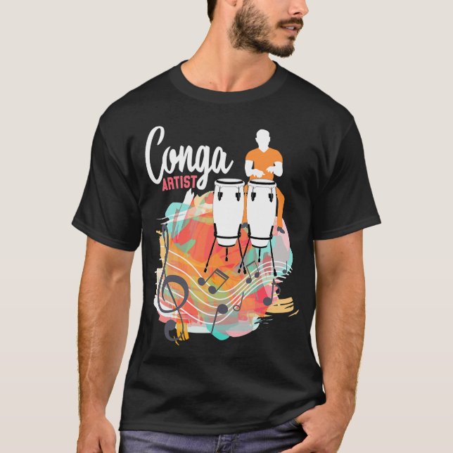 Conga Drum T - Shirt Cuba Music tumbadora Drummer  (Vorderseite)