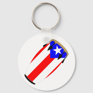 Conga-Flagge Puerto Rico Schlüsselanhänger