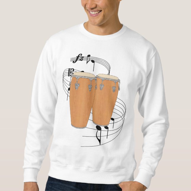 Conga-Trommeln Sweatshirt (Vorderseite)