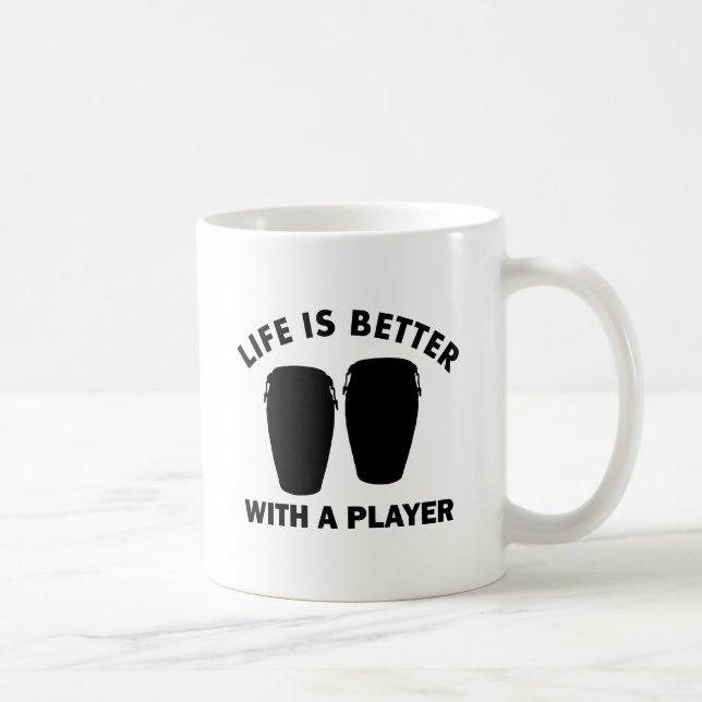 Conga trommelt Entwürfe Tasse (Rechts)