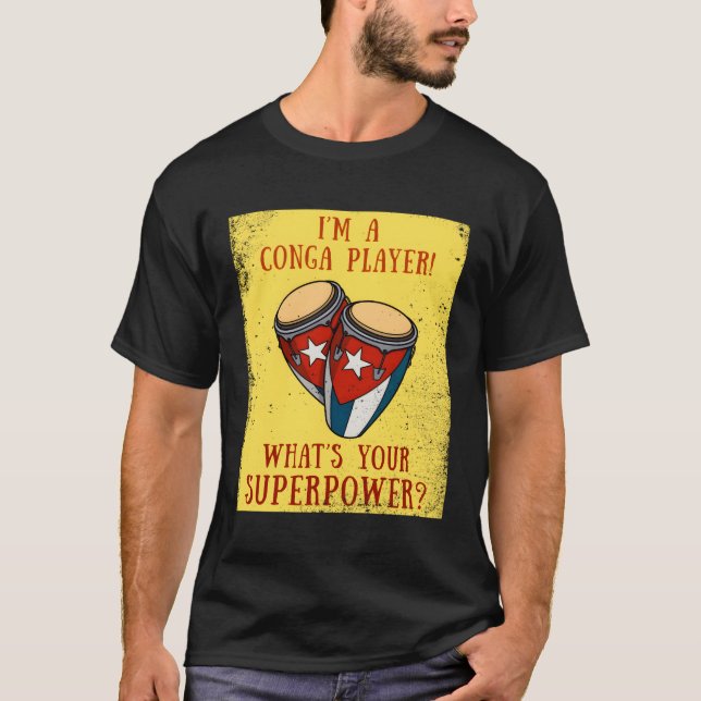 Conga Tumbadora Cuban Drums Conguero Drummer Timba T-Shirt (Vorderseite)