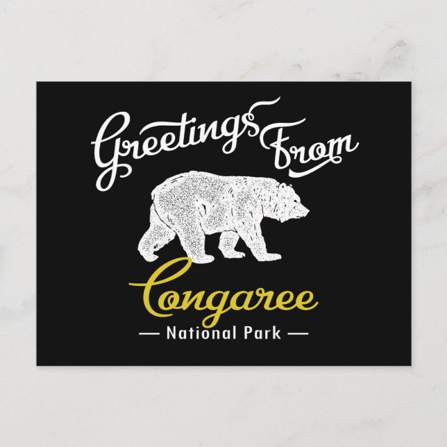 Congaree National Park Bear Postkarte (Vorderseite)