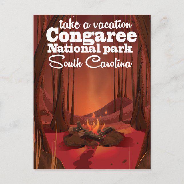 Congaree National Park Reiseplakat Postkarte (Vorderseite)
