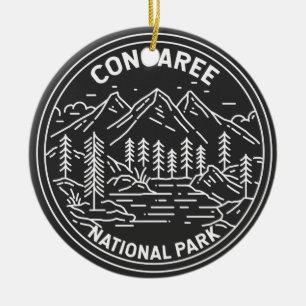 Congaree National Park South Carolina Monoline Keramik Ornament