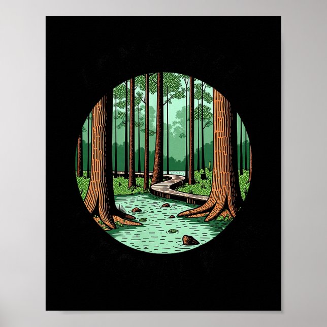 Congaree National Park Souvenir South Carolina Men Poster (Vorne)