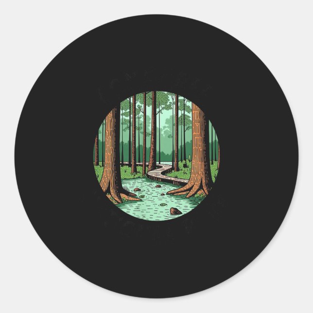 Congaree National Park Souvenir South Carolina Men Runder Aufkleber (Vorderseite)