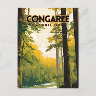 Congaree National Park Travel Poster Postkarte