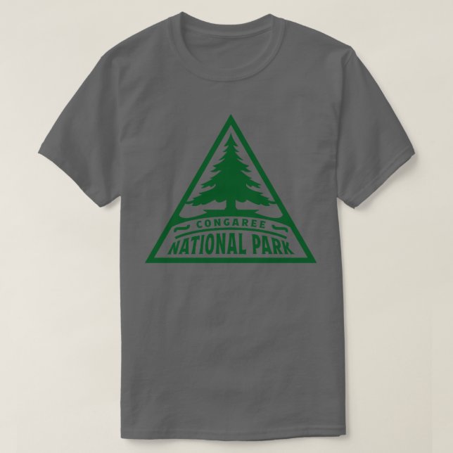 Congaree National Park Tree Triangle Green T-Shirt (Design vorne)