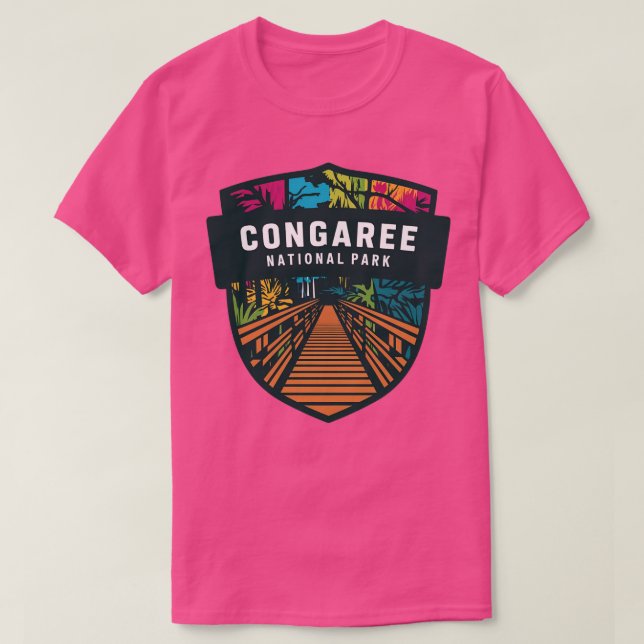 Congaree Nationalpark Colorful Boardwalk T-Shirt (Design vorne)