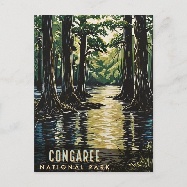 Congaree-Nationalpark Postkarte (Vorderseite)