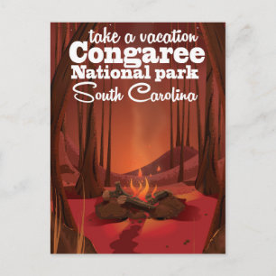 Congaree Nationalpark-Reiseposter Postkarte