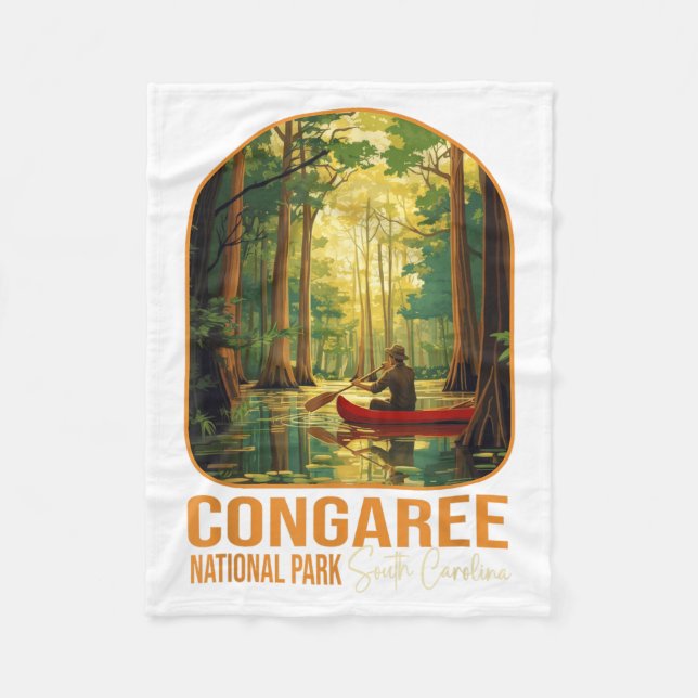 Congaree Nationalpark South Carolina Wandern Fleecedecke (Vorderseite)