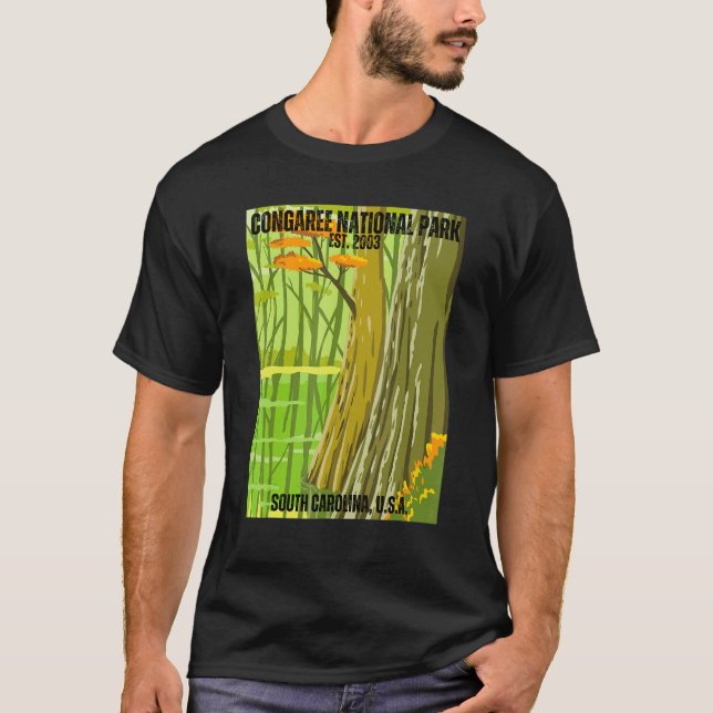 Congaree Nationalpark Süd Carolina Staat T-Shirt (Vorderseite)