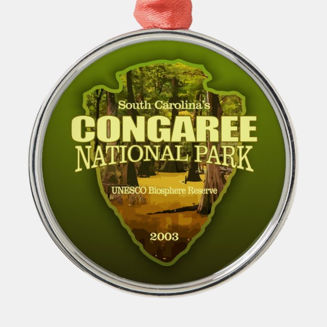 Congaree NP (Pfeilspitzen) Ornament Aus Metall (Vorne)
