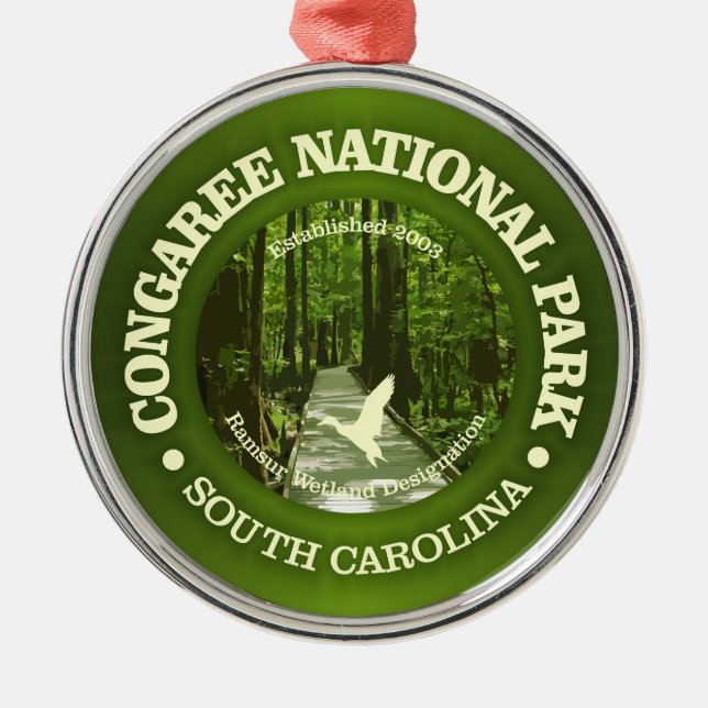 Congaree NP (rd) 2 Ornament Aus Metall (Vorne)