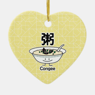Congee Jook Reisbreimehlsuppen-Schüssel Chinesen Keramikornament