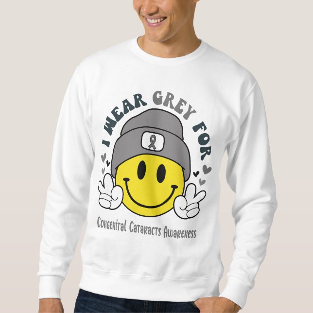 Congenital Cataracts Awareness Ribbon Support Gesc Sweatshirt (Vorderseite)