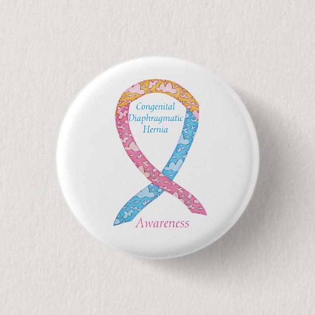 Congenital Diaphragma Hernia CDH Awareness Button (Vorderseite)