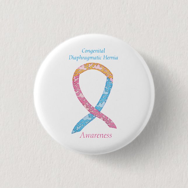 Congenital Diaphragma Hernia CDH Awareness Button (Vorderseite)