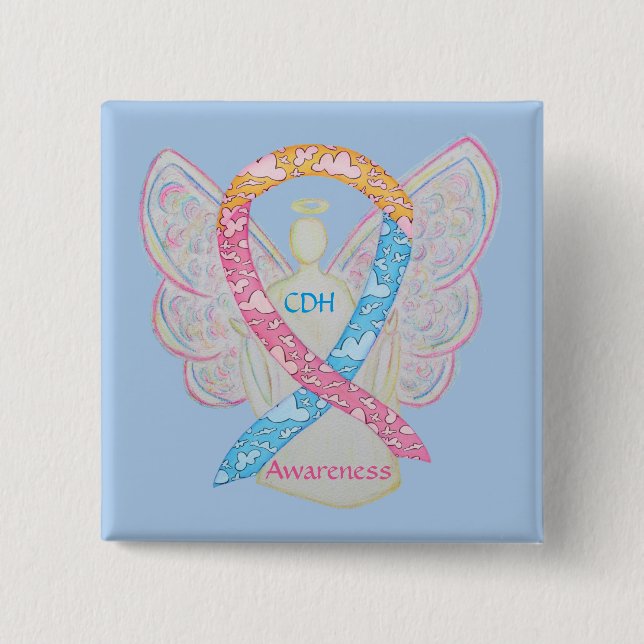 Congenital Diaphragma Hernia CDH Awareness Button (Vorderseite)