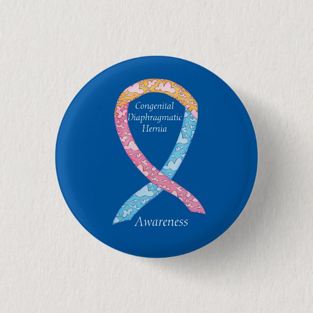 Congenital Diaphragma Hernia CDH Awareness Button (Vorderseite)