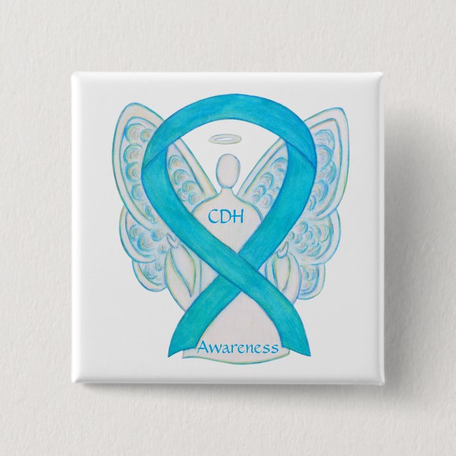 Congenital Diaphragma Hernia CDH Awareness Button (Vorderseite)