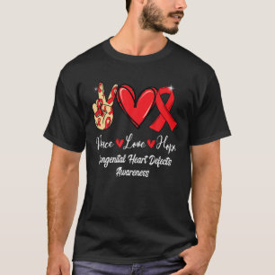 Congenital Heart Defects CHD Awareness Liebe Hoffn T-Shirt
