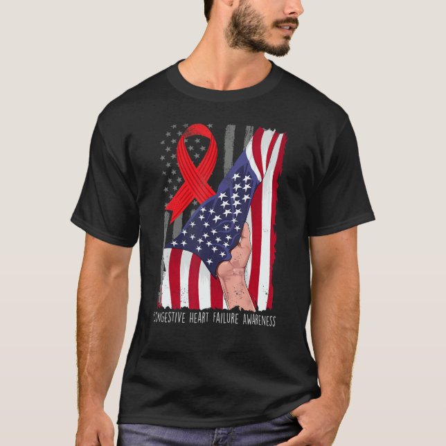 Congestive Heart Failure Shirt Awareness American (Vorderseite)