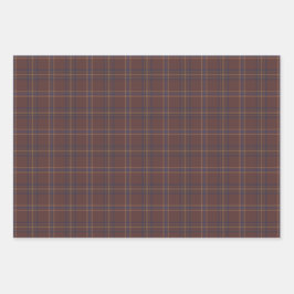 Congo Brown and Spicy Mix Plaid Geschenkpapier Set