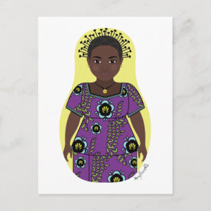 Congolese Matryoshka Postcard Postkarte
