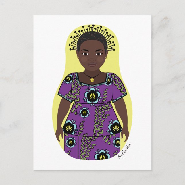 Congolese Matryoshka Postcard Postkarte (Vorderseite)