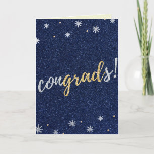 Congrads Glitzer Abschluss Card Karte