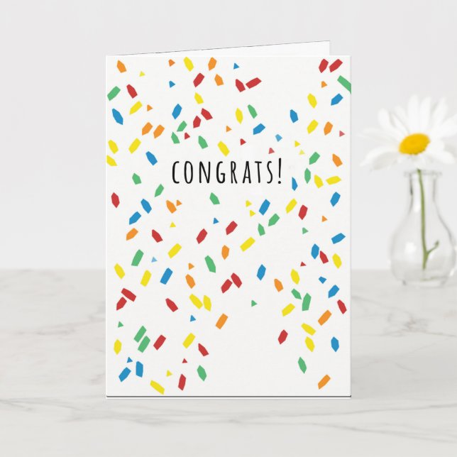 CONGRATS CONFETTI CARD KARTE (Kleine Pflanze)