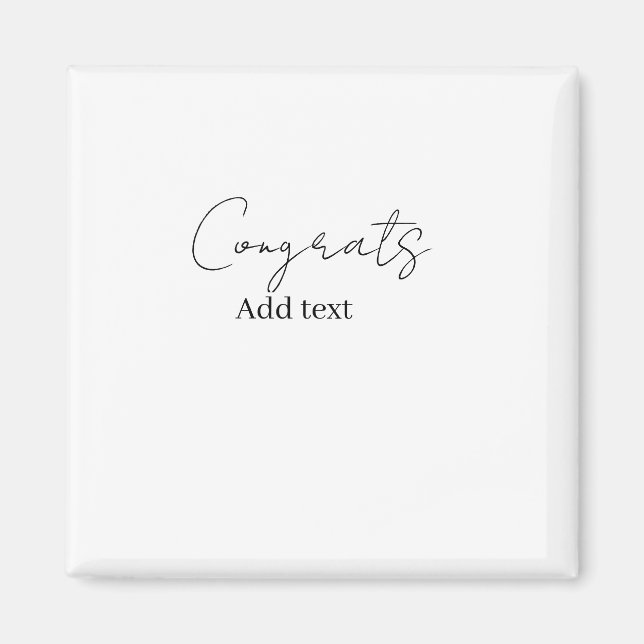 Congrats congratulations graduate name date  magnet (Vorne)