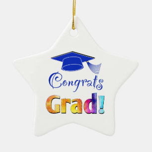 Congrats Grad Colors, Fun Keramik Ornament