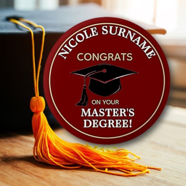 Congrats Grad! Master's degree custom  Button (Von Creator hochgeladen)