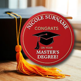 Congrats Grad! Master's degree custom  Button