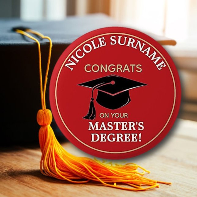 Congrats Grad! Master's degree custom  Button (Von Creator hochgeladen)