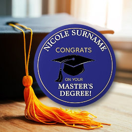 Congrats Grad! Master's degree custom  Button