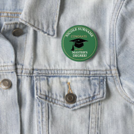 Congrats Grad! Master's degree custom  Button