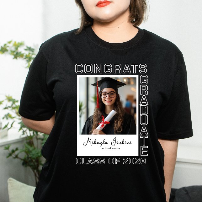Congrats Graduate Matching Family Custom Photo T-Shirt (Von Creator hochgeladen)