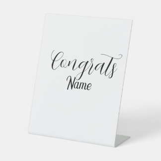 Congrats graduate name simple minimal year class  sockelschild