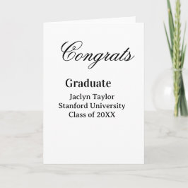 Congrats graduation name university name class of  karte