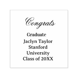 Congrats graduation name university name class of  permastempel