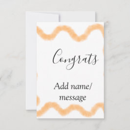 Congrats orange spiral Spanish border boho retro n Dankeskarte