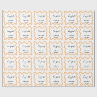 Congrats orange spiral Spanish border boho retro n Geschenkpapier
