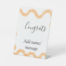 Congrats orange spiral Spanish border boho retro n Sockelschild