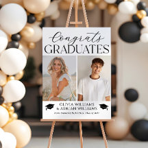 Congrats Two Graduates Double Graduation Party