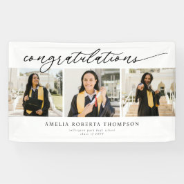 Congratulations 3 Photo Graduation Banner