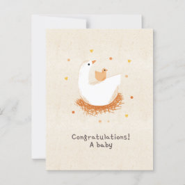 Congratulations a baby chick postkarte